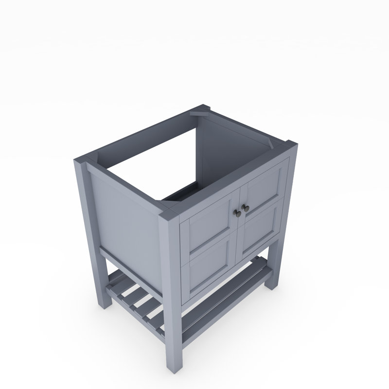 Base de meuble-lavabo 30 po Anneus seulement, Gris / noir