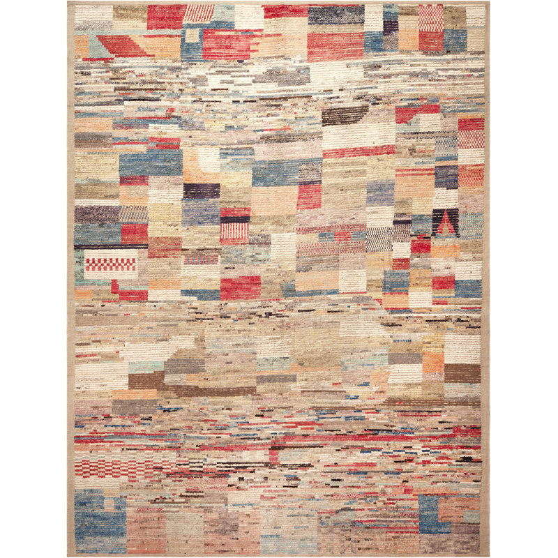 Nazmiyal Collection Modern Abstract Patchwork Rug 10ft 9in X 14ft 1in