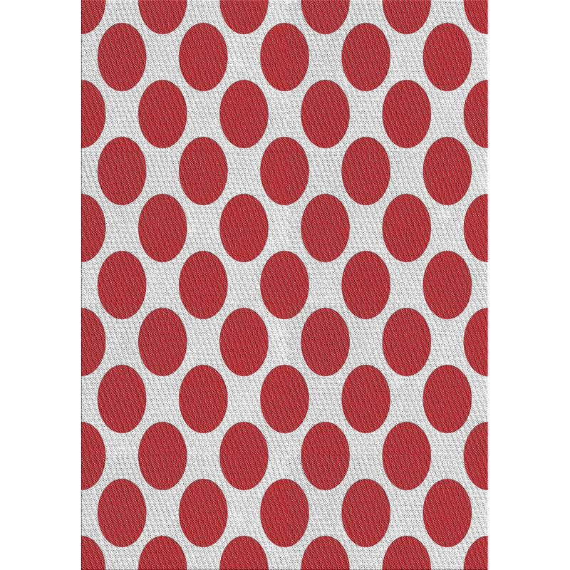 Tapis rouge en laine touffeté à la main Cleremont