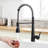 Contemporary Black Kitchen Faucet - Pull Out For Smooth Water Flow Sink With Build Reliable Performance-319005124