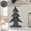 Petit sapin en bois gris foncé vieilli à trois niveaux-1576482111