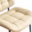 Mid Century Modern Dining Chairs with Walnut Grain Back, Brown Faux Leather Dining Room Chairs Set of 4, Checkered Soft Cushion Kitchen Chairs with Adjustable Foot Pads-1903881341-1904201413