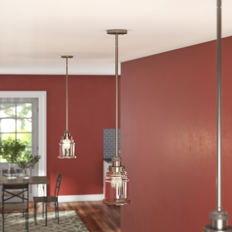 Galaviz 1 - Light Single Pendant, Antique Copper, Clear, No Bulb Included