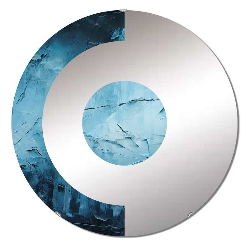 Eimuntas - Miroir mural demi-cercle, 31,4 po x 31,4 po