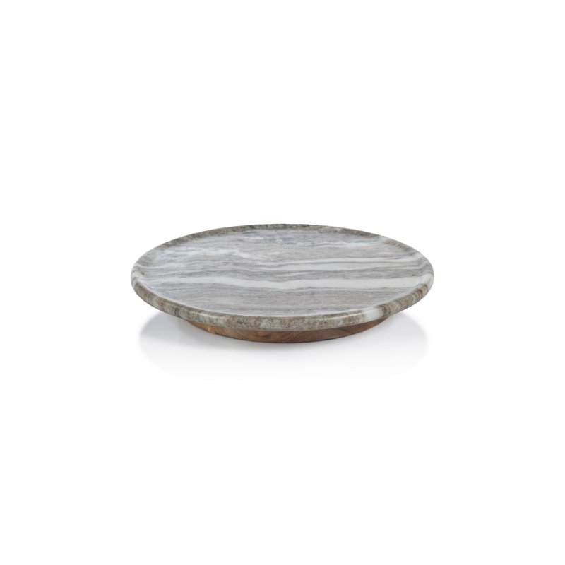 Brayden Studio® Damie Marble Tray, 1.75" H x 12.5" W x 12.5" D