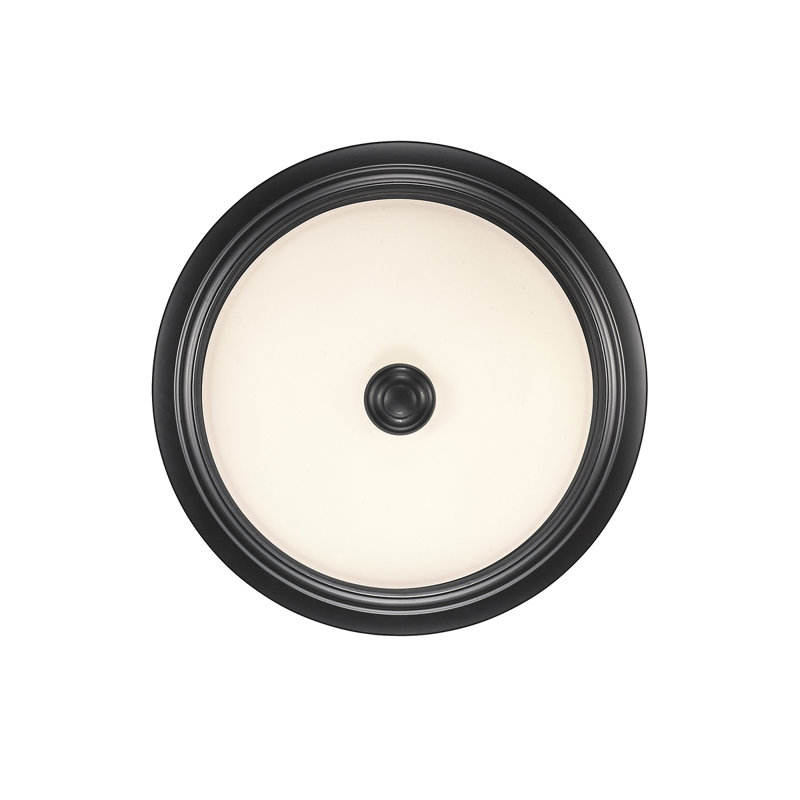 Andrew-Joseph Glass Flush Mount, Matte Black