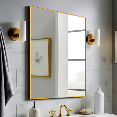 Miroir de salle de bain 39 po * 30 po en alliage d'aluminium