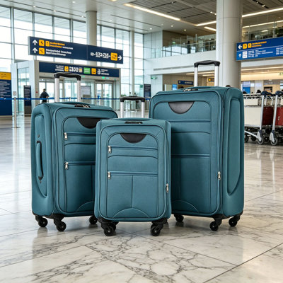 Softside Luggage Expandable 3 Piece Set Suitcase Upright Spinner Softshell Lightweight Luggage Travel Set-22/26/30 inches