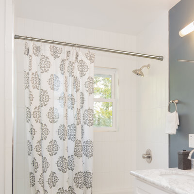Adjustable Straight Tension Shower Curtain Rod