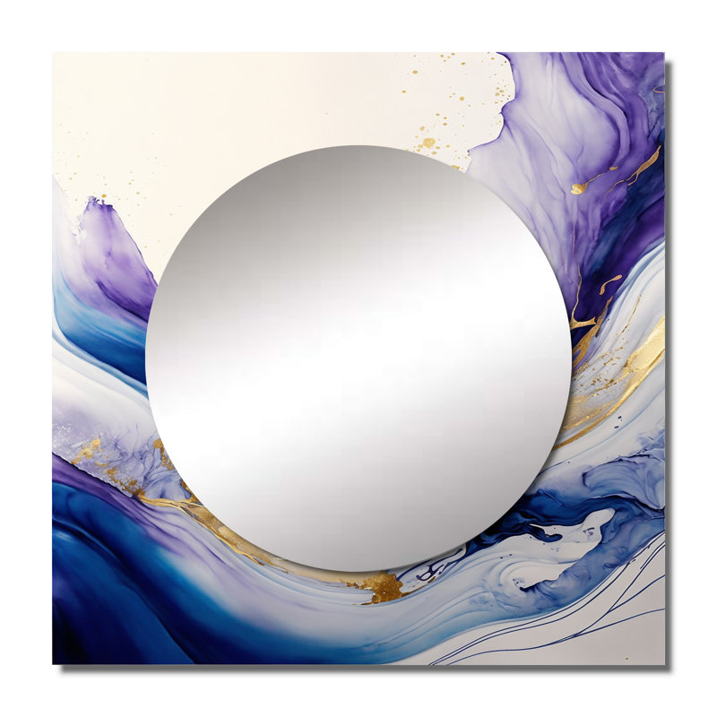 Larrera - grand miroir carré moderne pour décoration murale, 23 po x 23 po