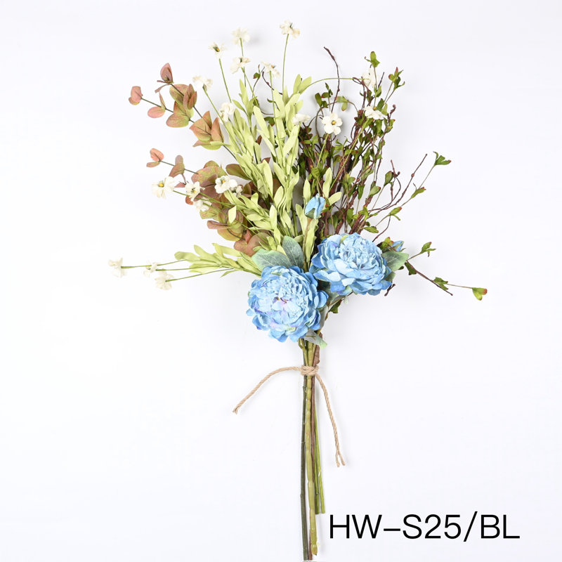 Arrangement de pivoines artificielles avec de longues tiges