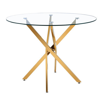 Charlotte 36" Round Glass Dining Table