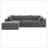 111.5"W L-Shaped Chenille Couch,No Assembly Require-664381175