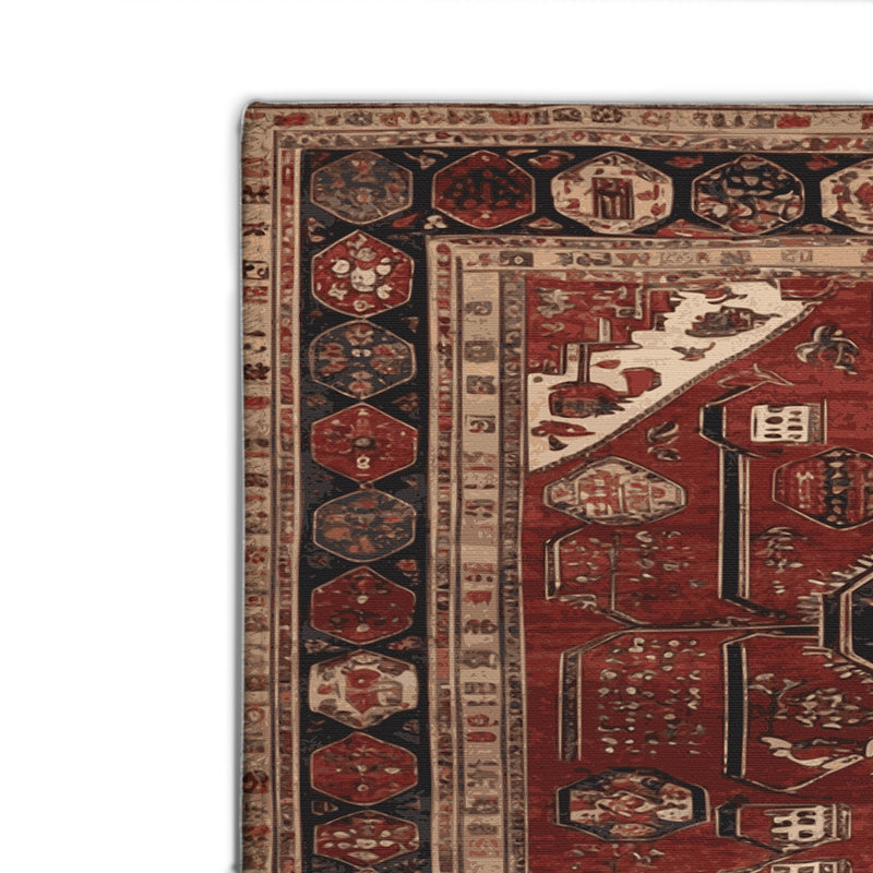 Tapis turc intérieur et extérieur brun, Rectangulaire 2 pi x 3 pi