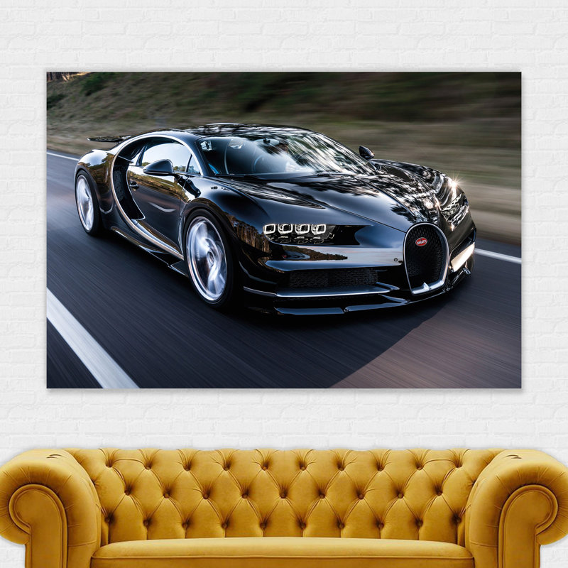 Bugatti Chiron Super Sports Car - Wrapped Canvas Print, 41cm H x 61cm W x 4cm D