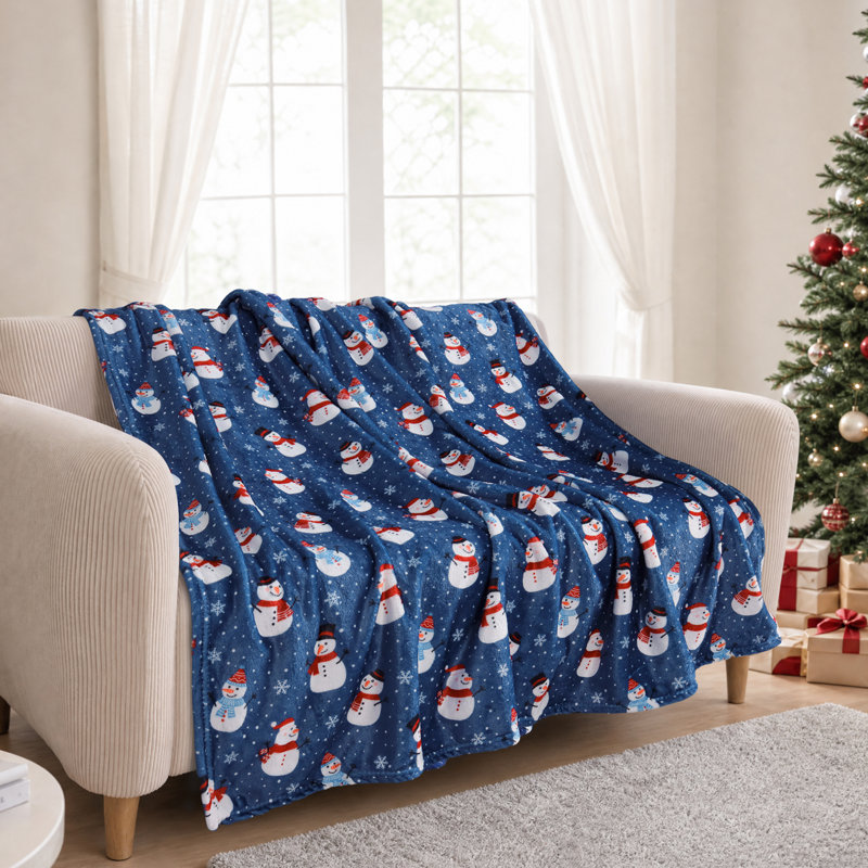 Jeté en peluche Holiday Snowman