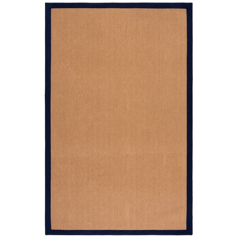 Natural Fiber Flat Weave Jute/Sisal; Latex; Cotton Solid Color Indoor Rug, Rectangle 6' x 9'