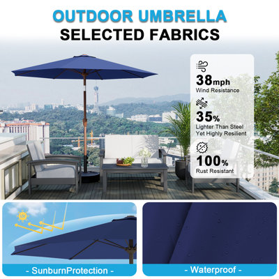  Market Umbrella With Crank Lift