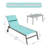 Outdoor Patio Chaise Lounge Set Of 3, Aluminum Pool Lounge Chairs With And Wheels, Textilene Padded Adjustable Recliner All Weather For Poolside, Beach, Yard, Balcony-108815059