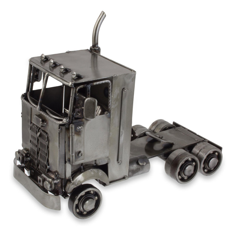Recycled Metal Rustic Long Haul Model Truck