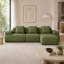 Canapé d'angle moderne à compression, canapé en velours côtelé vert noirâtre en forme de L pour la maison-173520527