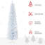 Arbre de Noël artificiel, arbre de Noël mince avec 390 branches réalistes et support en plastique-144026866-144026865