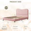 Structure de lit Boucle avec tête de lit tapissier, lit plateforme robuste à profil bas et robuste avec coins arrondis, lattes de bois robustes, silencieux, pas de sommier tapissier requis, assemblage facile-1282467635-1129097562