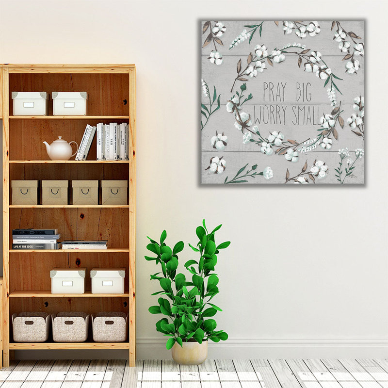 «Blessed VI Grey Pray», reproduction d'art sur toile, H 12 po x l 12 po