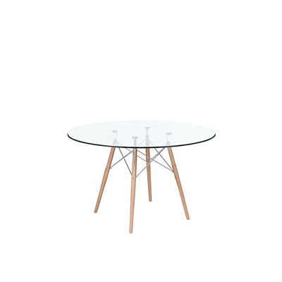 Round Glass Top Dining Table