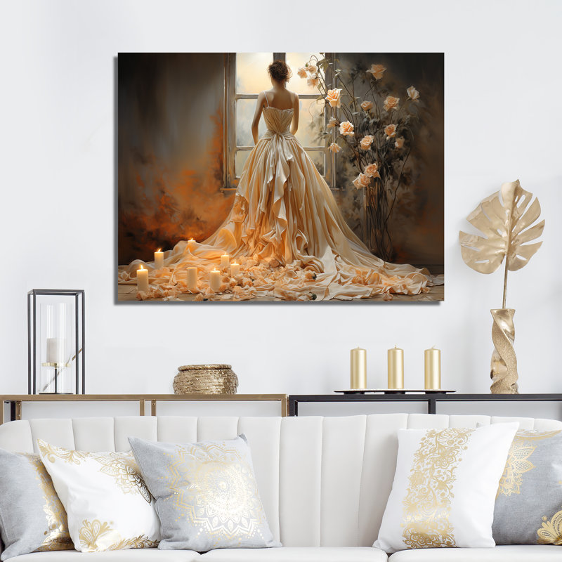 Elegant French Couture Ballgown - Dior Wall Art, Toile tendue, H 34 po x l 44 po x P 1,5 po