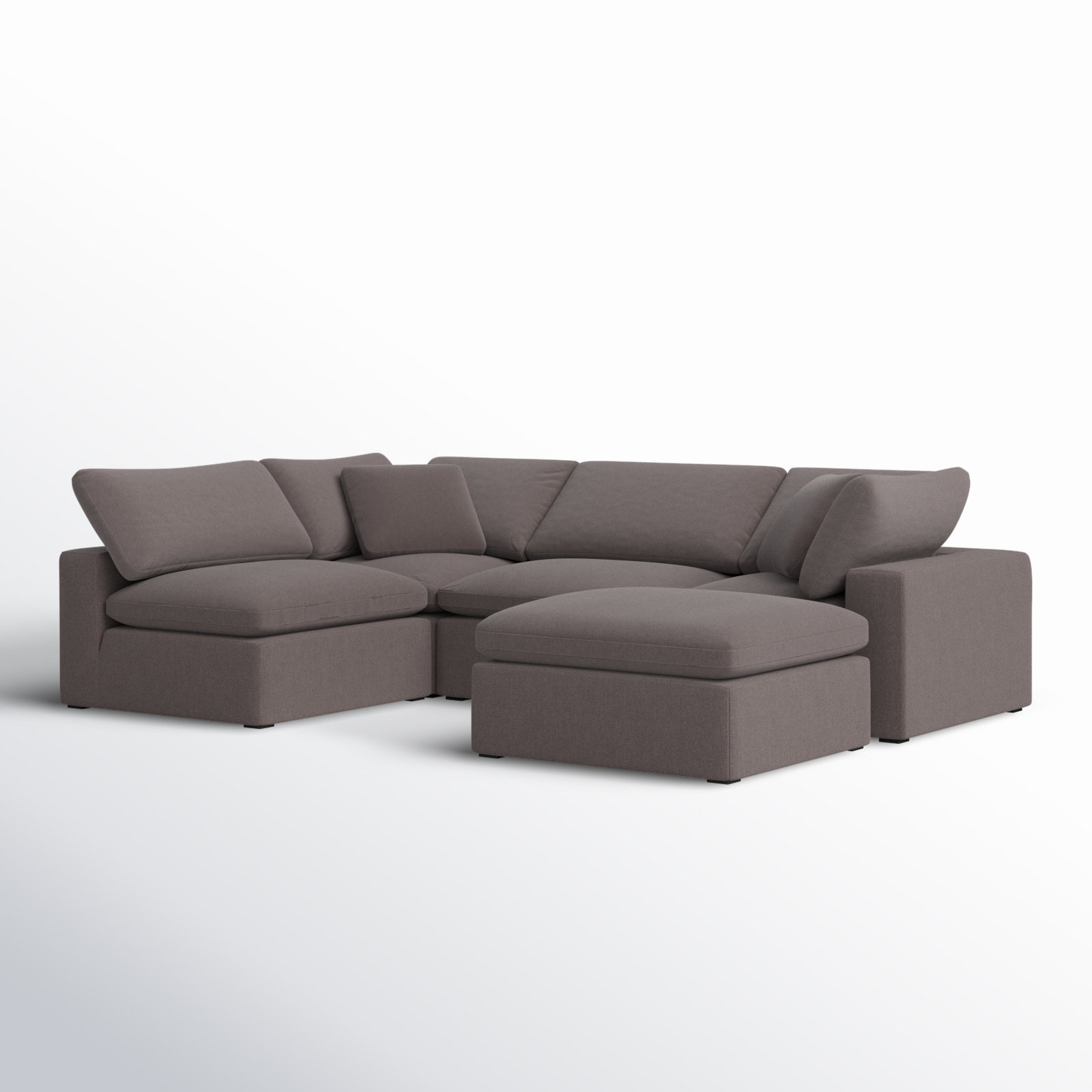 Calana Modular Sectional, Slate, 5 Piece