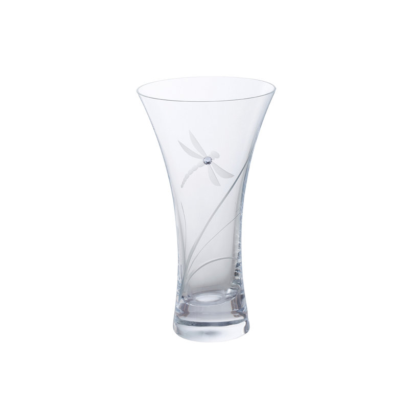 Dartington Crystal Glitz Table Vase, 18cm H x 9.7cm W x 9.7cm D
