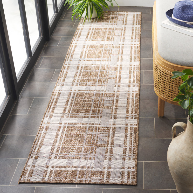 Emberton Performance Plaid Rug, Runner 2' x 8'