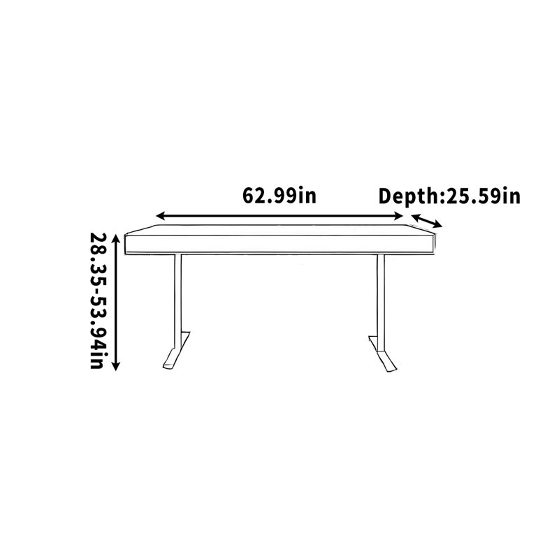 Parinika, 53.94" H x 62.99" W x 25.59" D, Black
