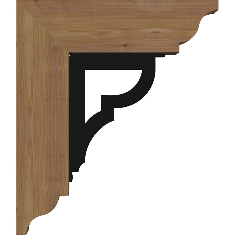 Support de fer triple Bradford, H 18 po x P 15 1/2 po, Cèdre rouge de l'Ouest l 3 1/2 po x T 4 po (lisse