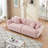 Yore 89" Velvet Upholstered Sofa with Channel Tufting & Throw Pillows-114611261
