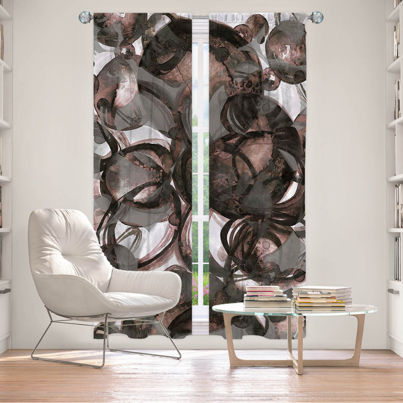 Room Darkening Curtain Pair, Brown, 20" W x 52" L