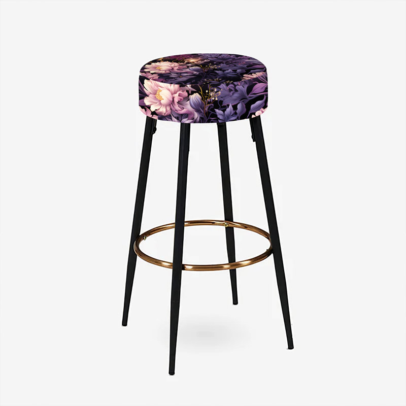 Enchanted Dusk Moody Patterns - Floral Bar Stools Set Of 2