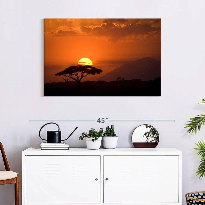 Alvord, coucher de soleil africain I, H 8 po x l 12 po