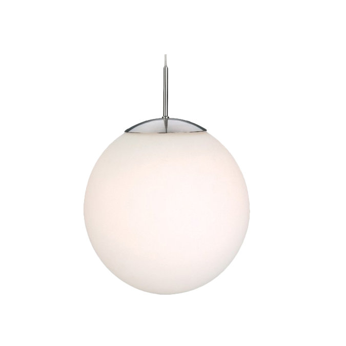 GLOBE 1 - Light Brushed Steel Sphere Pendant