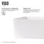 Lavabo de salle de bain rectangulaire fait à la main blanc mat L 18 po x l 15 po x H 5 po Jasmine