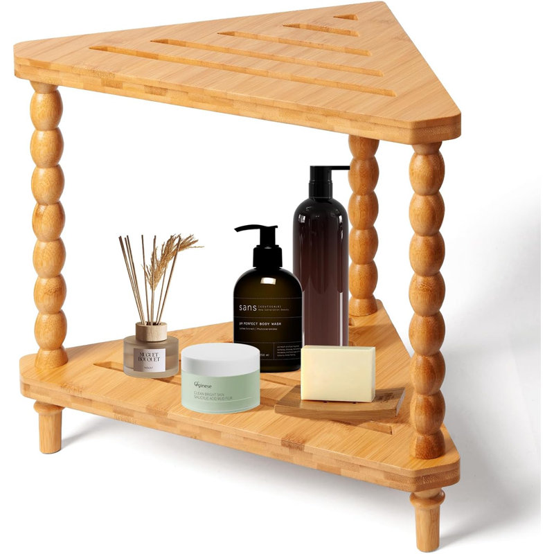 2-Tier Waterproof Shower Foot Rest For Shaving Legs, Shower Seat For Inside Small Shower Spaces