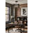 Park Row 4-Light Semi-Flush Ceiling Light - Matte Black/French Gold