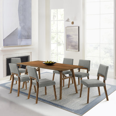 Chaises de salle à manger sans accoudoirs avec dossier rembourré Jeiren