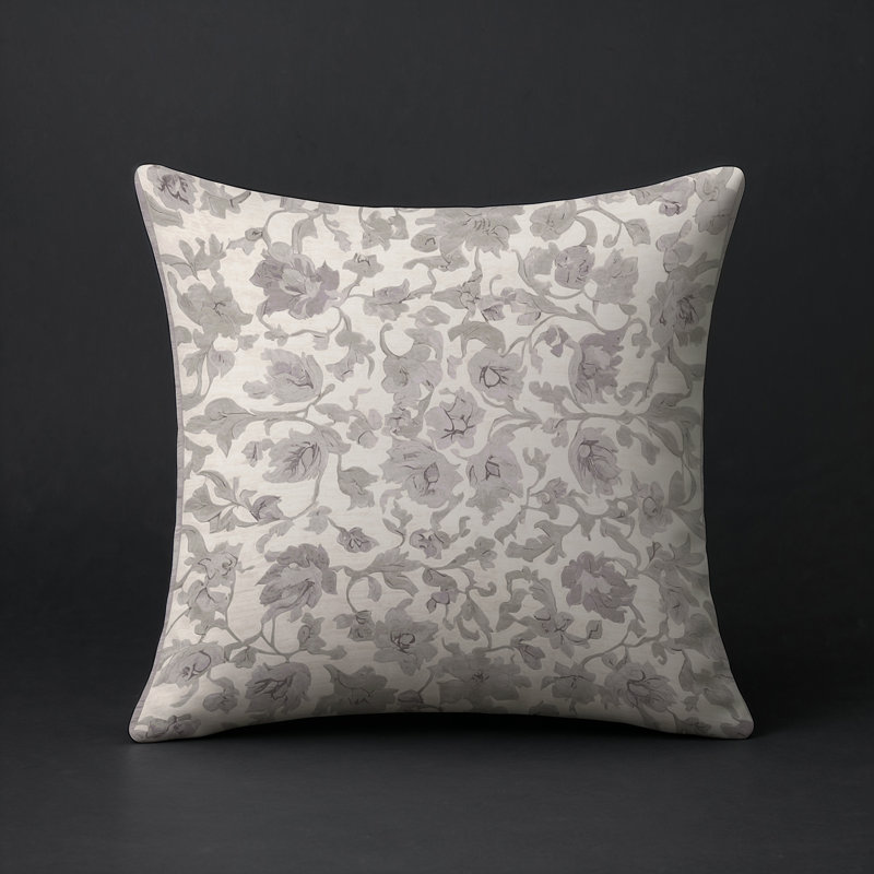 Coussin décoratif intérieur et extérieur Modern, Gris abstrait 225, Carré 20 po