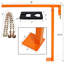 Extracteur de poteau en T 36 po Extracteur de poteau de clôture robuste avec chaîne de levage de 47 po et plaque d'extraction en T, couleur orange