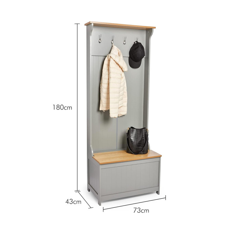 Carlile Hall Tree 73cm Wide with Bench