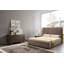 Ensemble de chambre à coucher 4 pièces Moontide - Velours beige glamour et laiton brossé