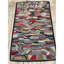 1880s Traditional American Geometric Folk Art Multicolor Antique Hooked Wool Rug 2'0" x 3'0" Area Rug
