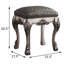 Tabouret gris et rétro blanc cassé avec siège moelleux et confortable